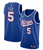Men's Sacramento Kings #5 De'Aaron Fox Blue 2019-20 Hardwood Classics Swingman Stitched Basketball Jersey Dzhi,baseball caps,new era cap wholesale,wholesale hats